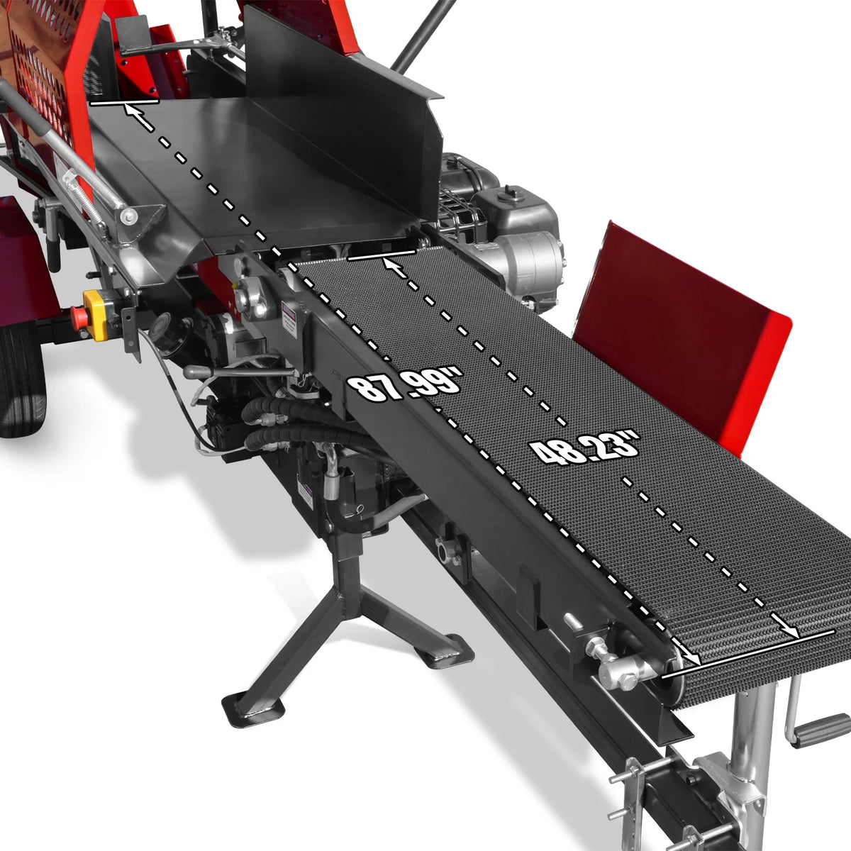 Honda GX390 Engine Firewood Log Splitter Processor with Conveyor, 20ton Splitting Force 22.5" x 15" Log Capaci - view 5