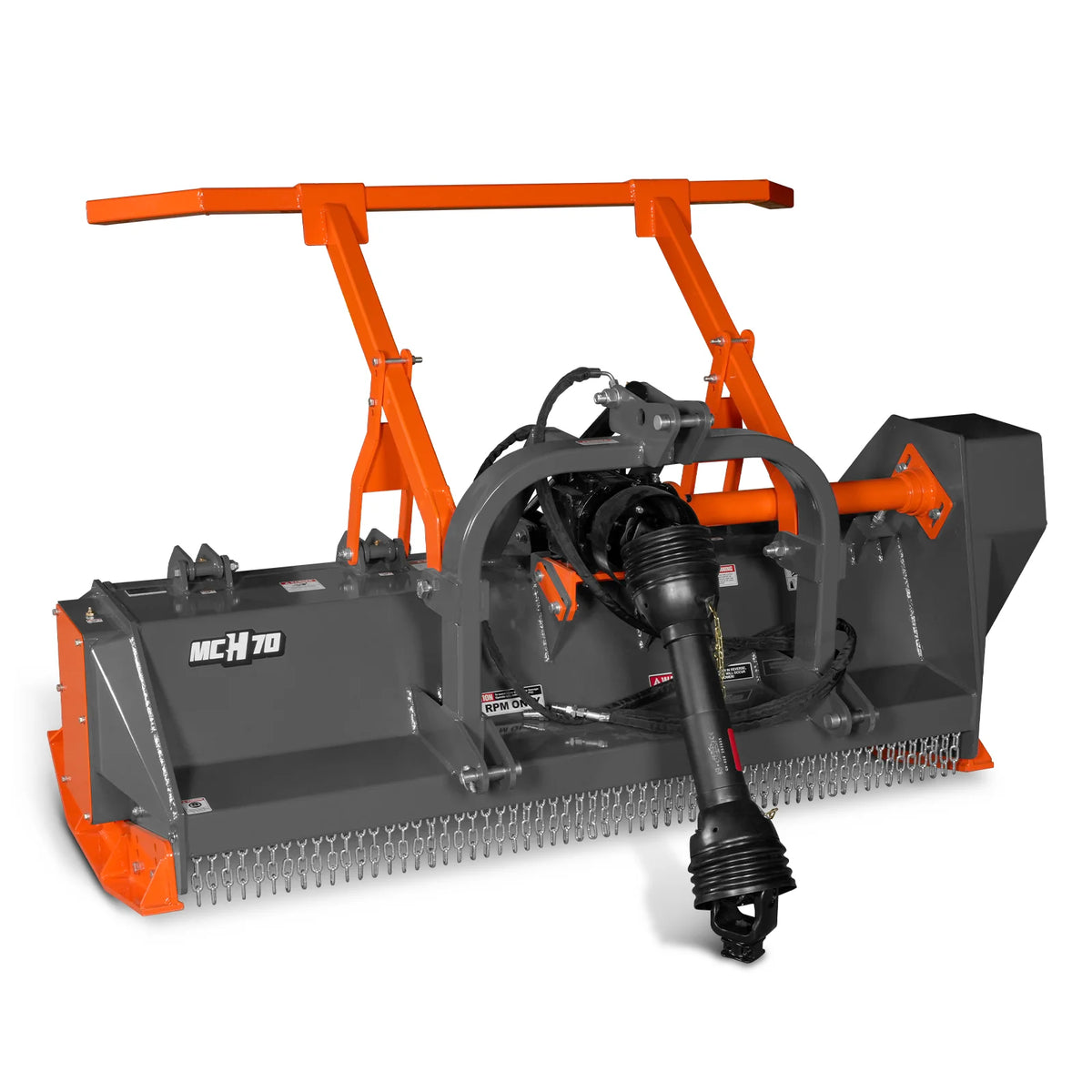 70" PTO Hitch Forestry Brush Mulcher, Cat 2,Tractor Power Recommended 70-110 HP,MC70 - view 14