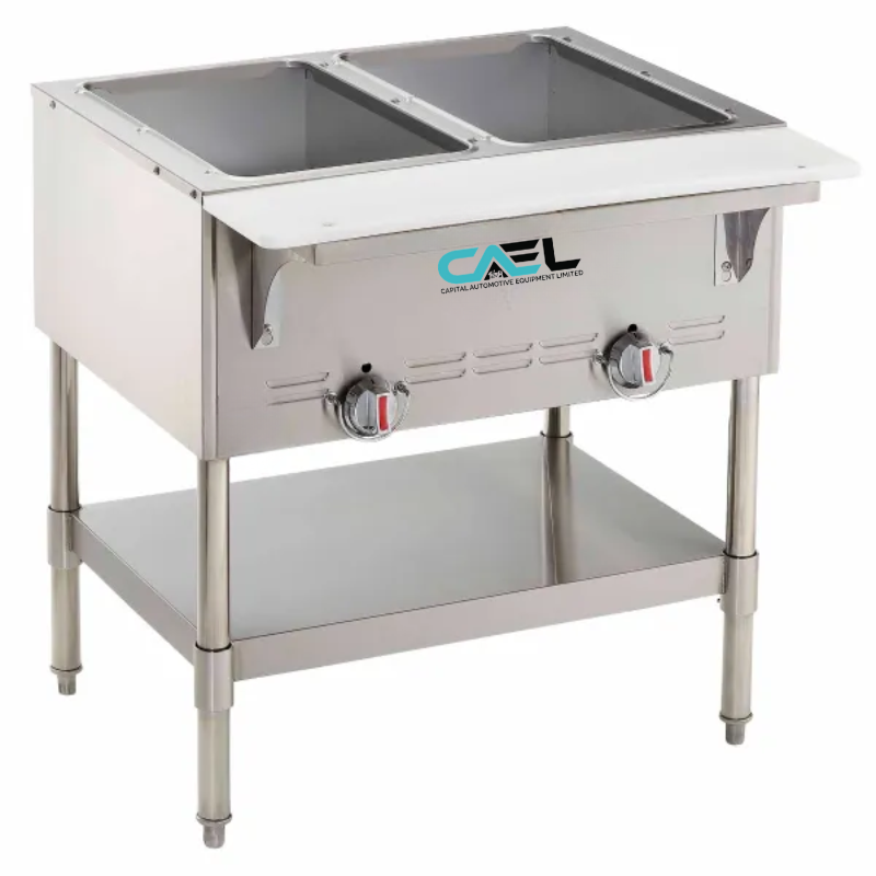 CAEL GBM 2 Table chauffante à gaz naturel – 2 bacs, 62 000 BTU/h