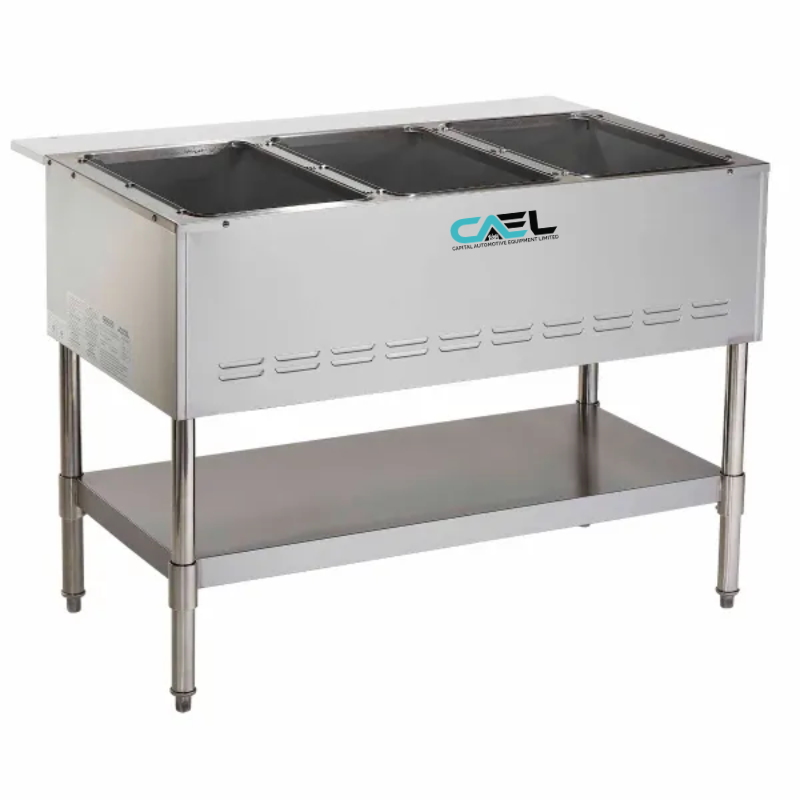 CAEL GBM 3 Natural Gas Hot Food Steam Table – 3 Wells, 93,000 BTU/hr