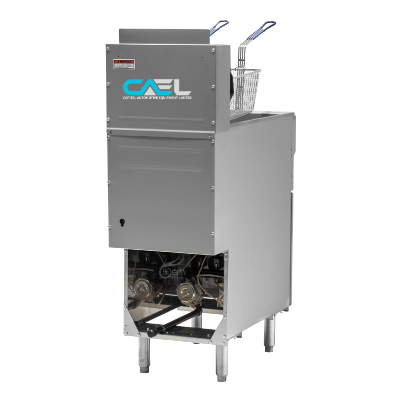 CAEL GF120 Friteuse à gaz professionnelle – 4 brûleurs, 120 000 BTU/hr