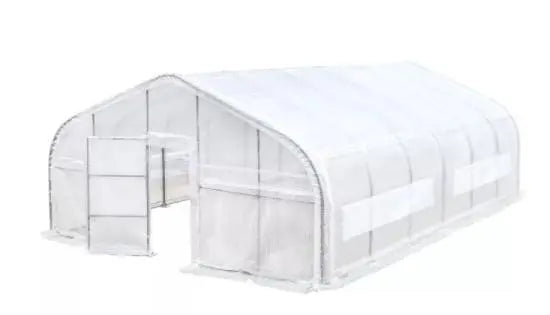 CAEL Tunnel de serre 33 × 100 ft – Film EVA 6 mil, structure acier