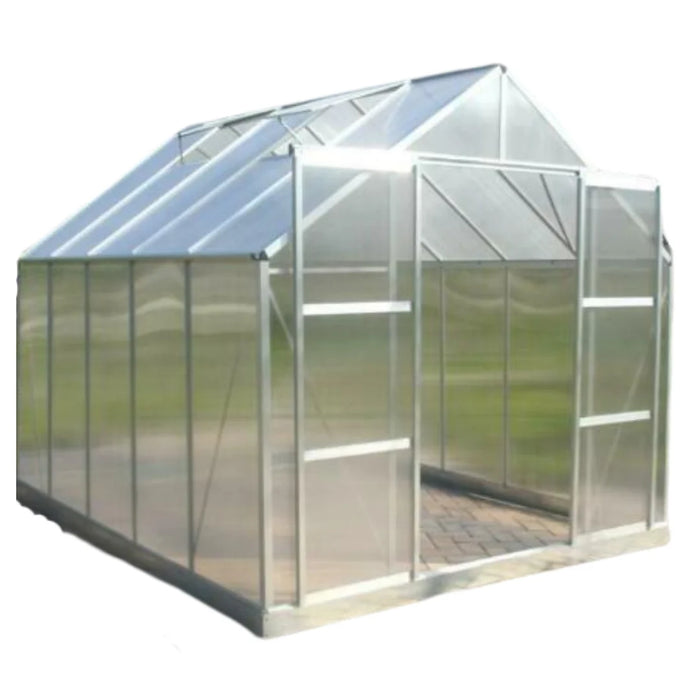 CAEL Polycarbonat-Gewächshaus 9,6 × 9,6 ft – Aluminiumrahmen