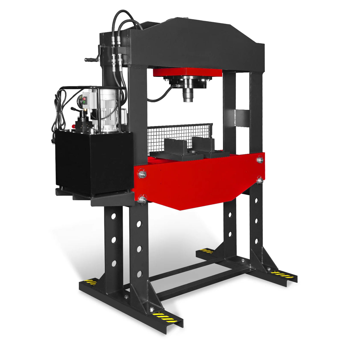 150 Ton H-Frame Electric Hydraulic Shop Press with Double-Acting Cylinder & Chain-Driven Table Lift, 110V Moto - view 21