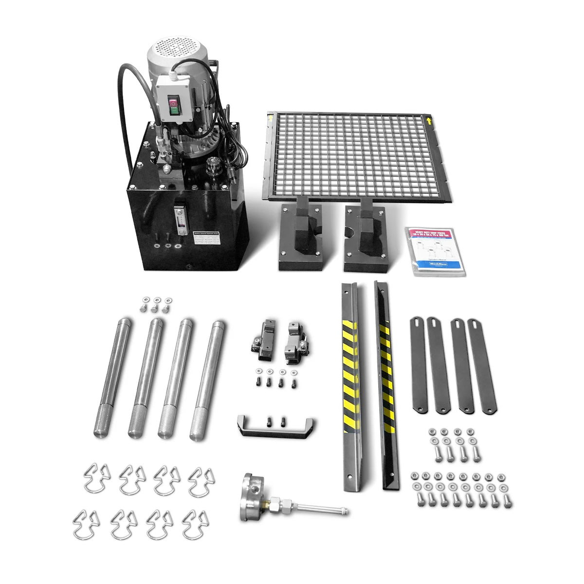 75 Ton H-Frame Electric Hydraulic Shop Press with Hand Winch, 110V Motor, Fully Welded Steel Frame, Safety Gua - view 18