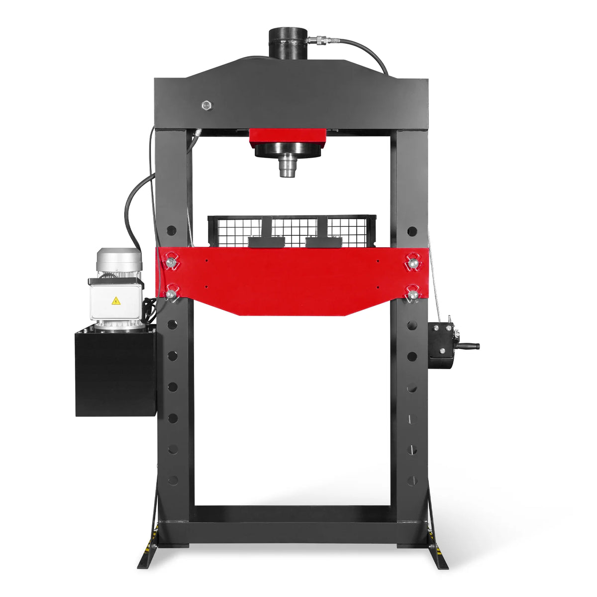 75 Ton H-Frame Electric Hydraulic Shop Press with Hand Winch, 110V Motor, Fully Welded Steel Frame, Safety Gua - view 22