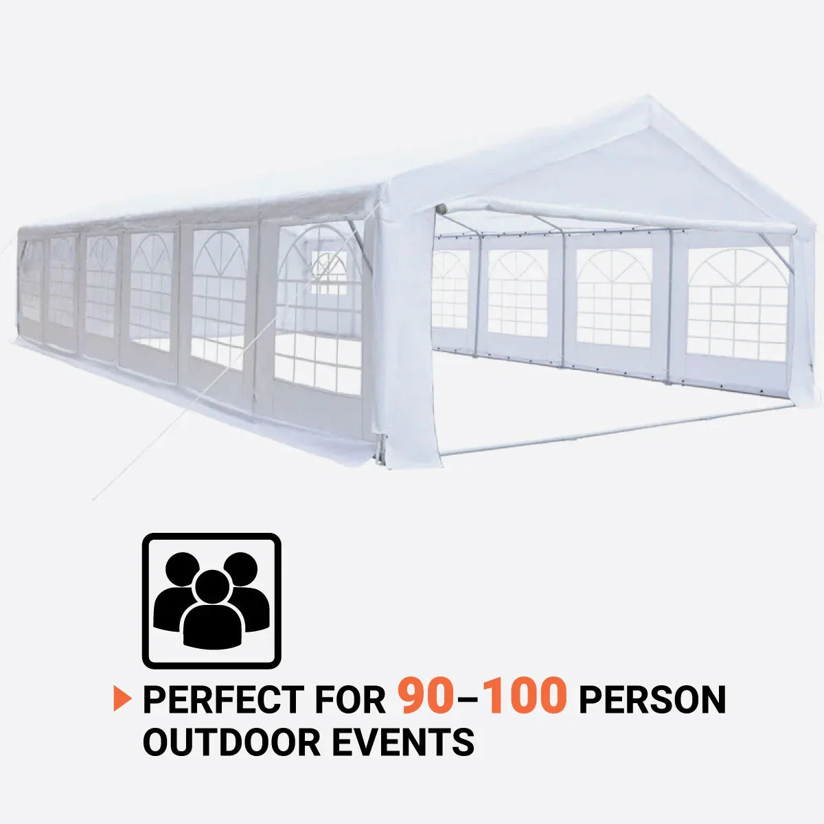 CAEL PT0612FB Outdoor Storage Tent – 6 × 12 m Shelter with Windows