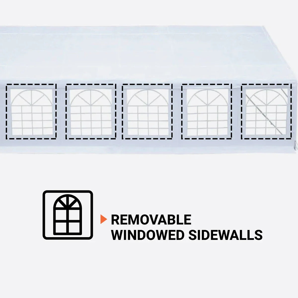CAEL PT0612FB Outdoor Storage Tent – 6 × 12 m Shelter with Windows