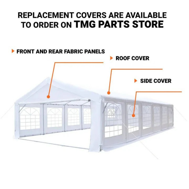 CAEL PT0612FB Outdoor Storage Tent – 6 × 12 m Shelter with Windows