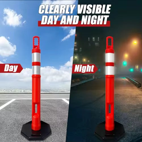 Balises de signalisation CAEL TCB-PE en polyéthylène à bandes réfléchissantes