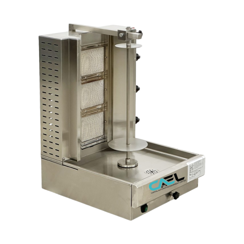 CAEL KB 3 Grill vertical à gaz – 3 brûleurs infrarouges, capacité 65 lb
