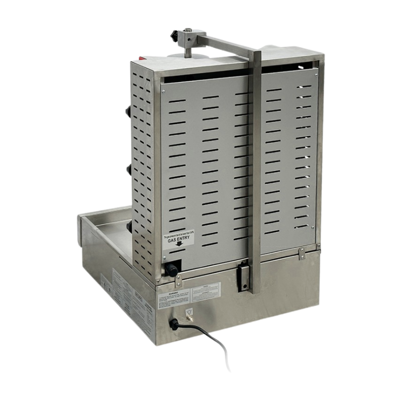 CAEL KB 3 Grill vertical à gaz – 3 brûleurs infrarouges, capacité 65 lb