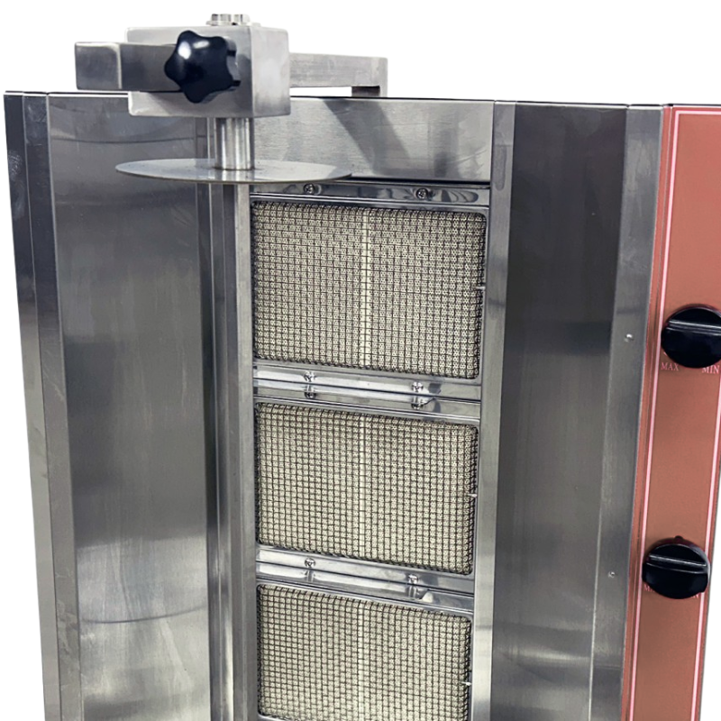 CAEL KB 3 Grill vertical à gaz – 3 brûleurs infrarouges, capacité 65 lb