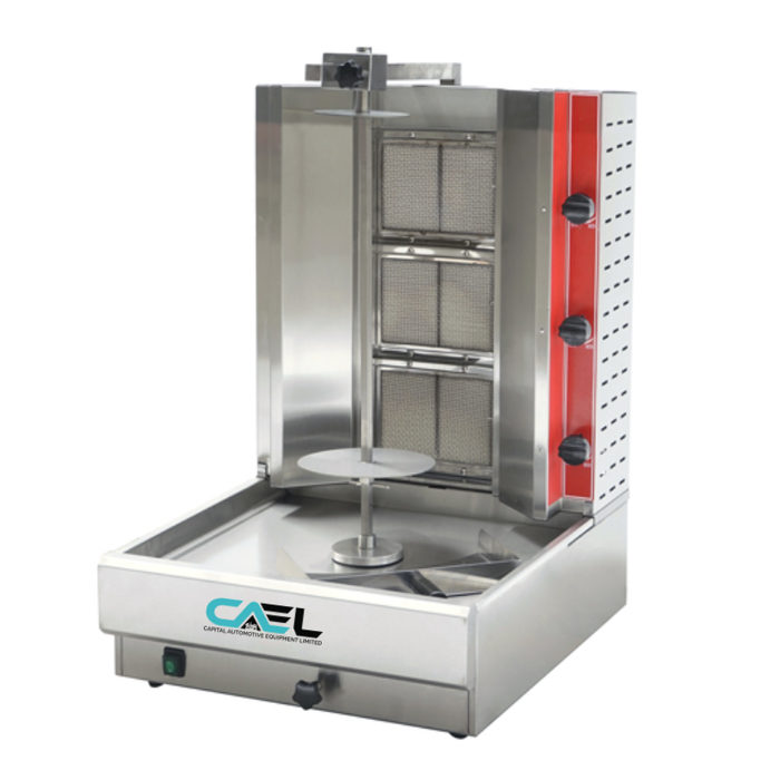 CAEL KB 3 Vertikalgrill mit Gas – 3 Infrarotbrenner, 65 lb Fassungsvermögen