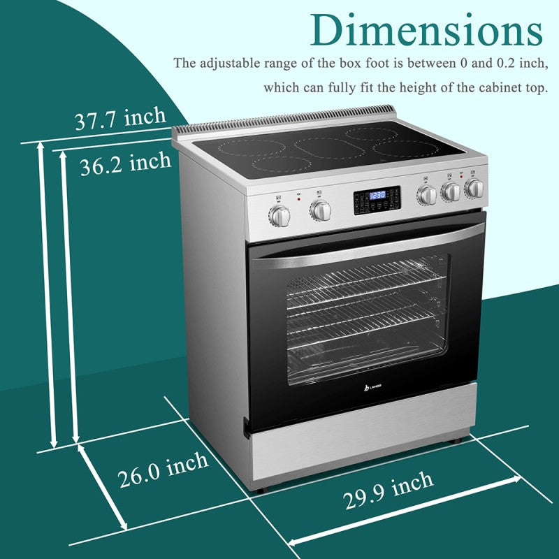 Cuisinière électrique CAEL ER-30 30" à pose libre – four 5.9 pieds cubes
