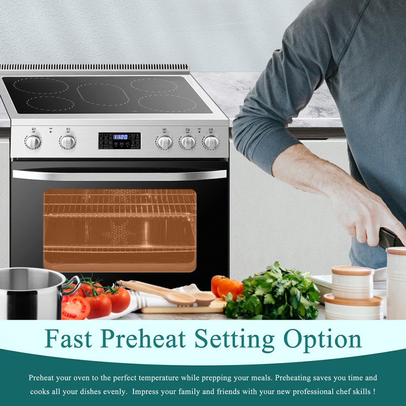 Cuisinière électrique CAEL ER-30 30" à pose libre – four 5.9 pieds cubes