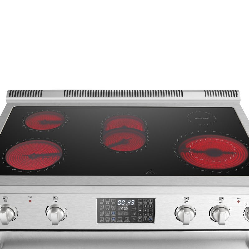 CAEL ER-36 36" Freestanding Electric Range – 5 Radiant Elements