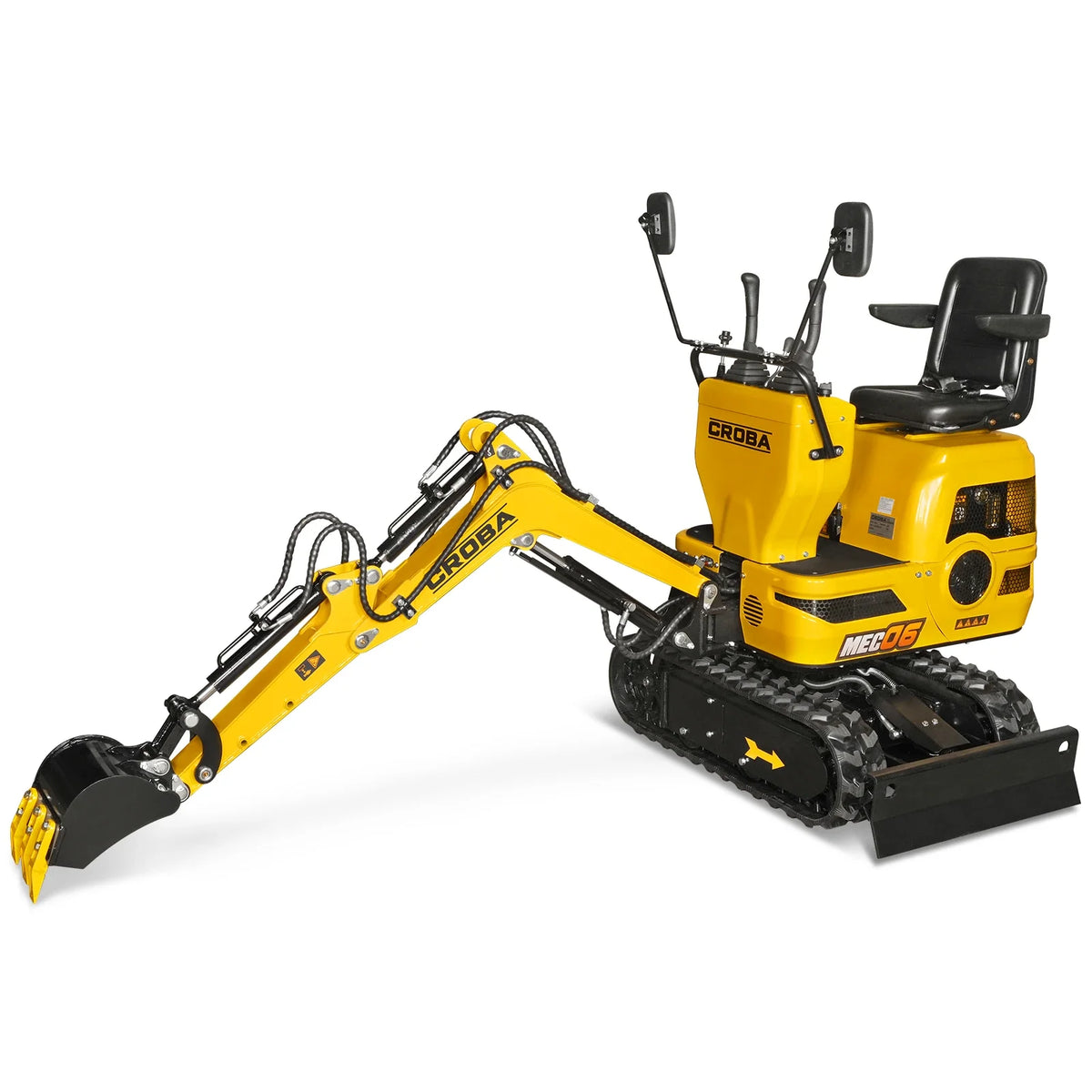 Mini Compact Excavator with Loncin 300cc 9 HP Engine, 43.3 in Max Digging Depth, 0.6 Ton, 1345 lb, MEC06 - view 14