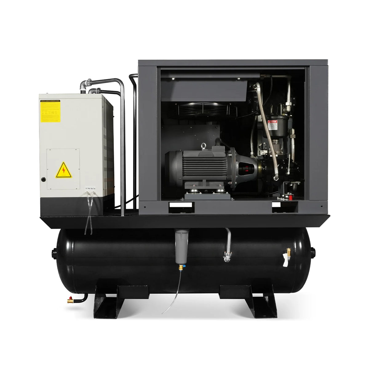 15HP Combined Rotary Screw Air Compressor with Dryer & 105-Gal ASME Tank | 45 CFM, 116 PSI, 460V 3-Phase - Ind - view 11