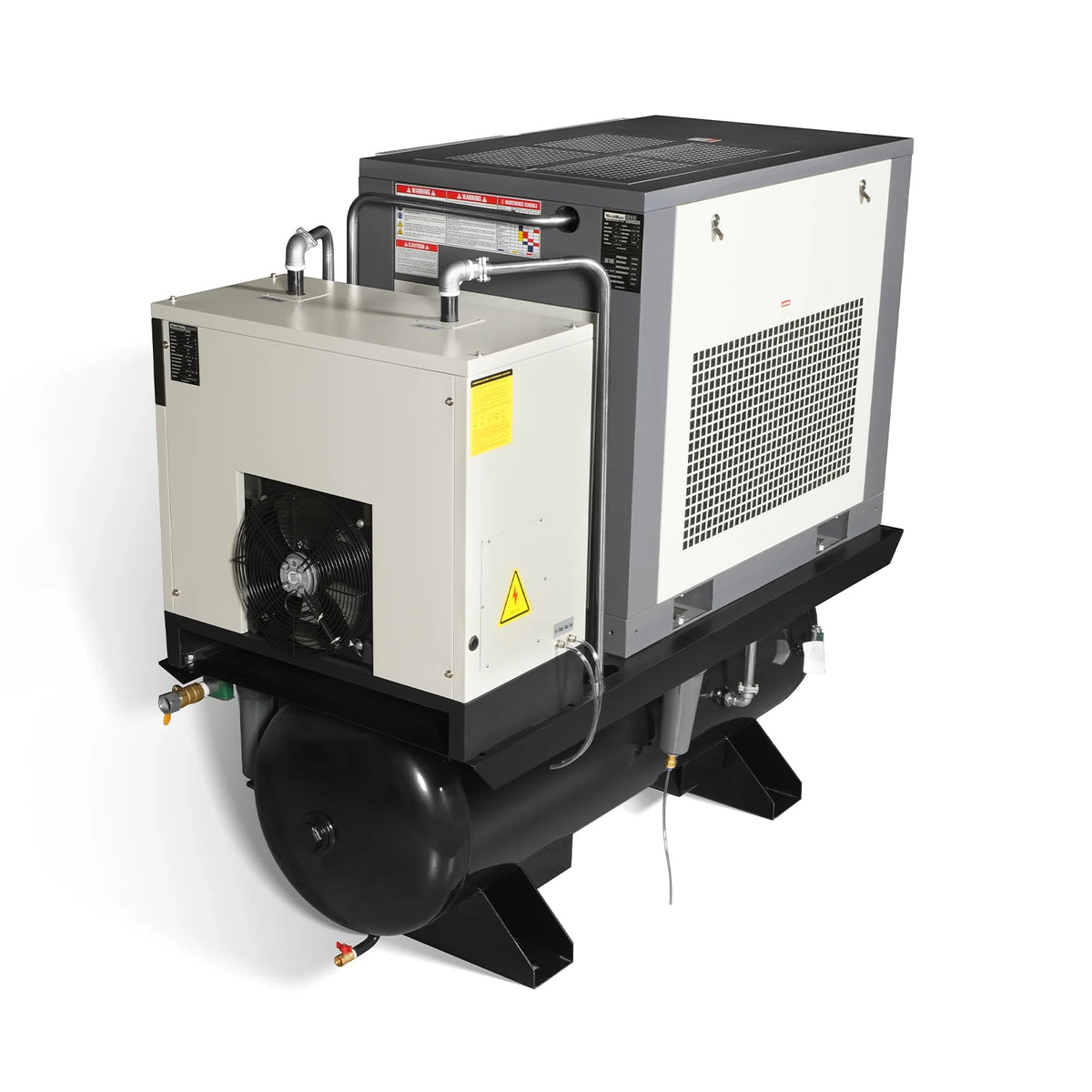 15HP Combined Rotary Screw Air Compressor with Dryer & 105-Gal ASME Tank | 45 CFM, 116 PSI, 460V 3-Phase - Ind - view 20