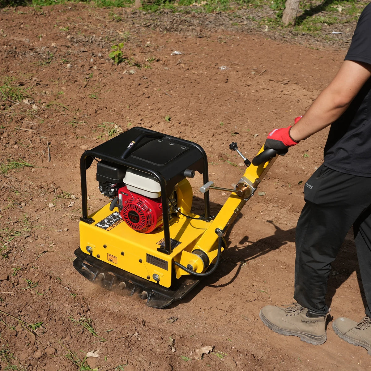 Honda GX160 Reversible Plate Compactor with Wheel Kit and Extension Plates, 5625 lb Centrifugal Force, PC150H - view 3