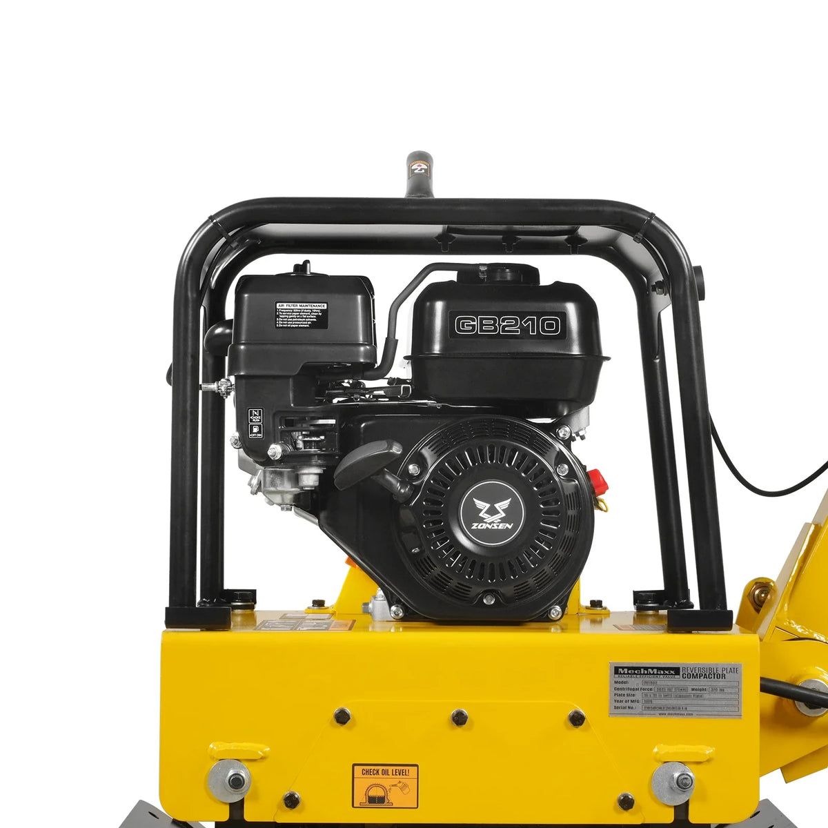 5.8 HP Reversible Plate Compactor with Wheel Kit and Extension Plates, 5625 lb Centrifugal Force, PC150Z - view 9