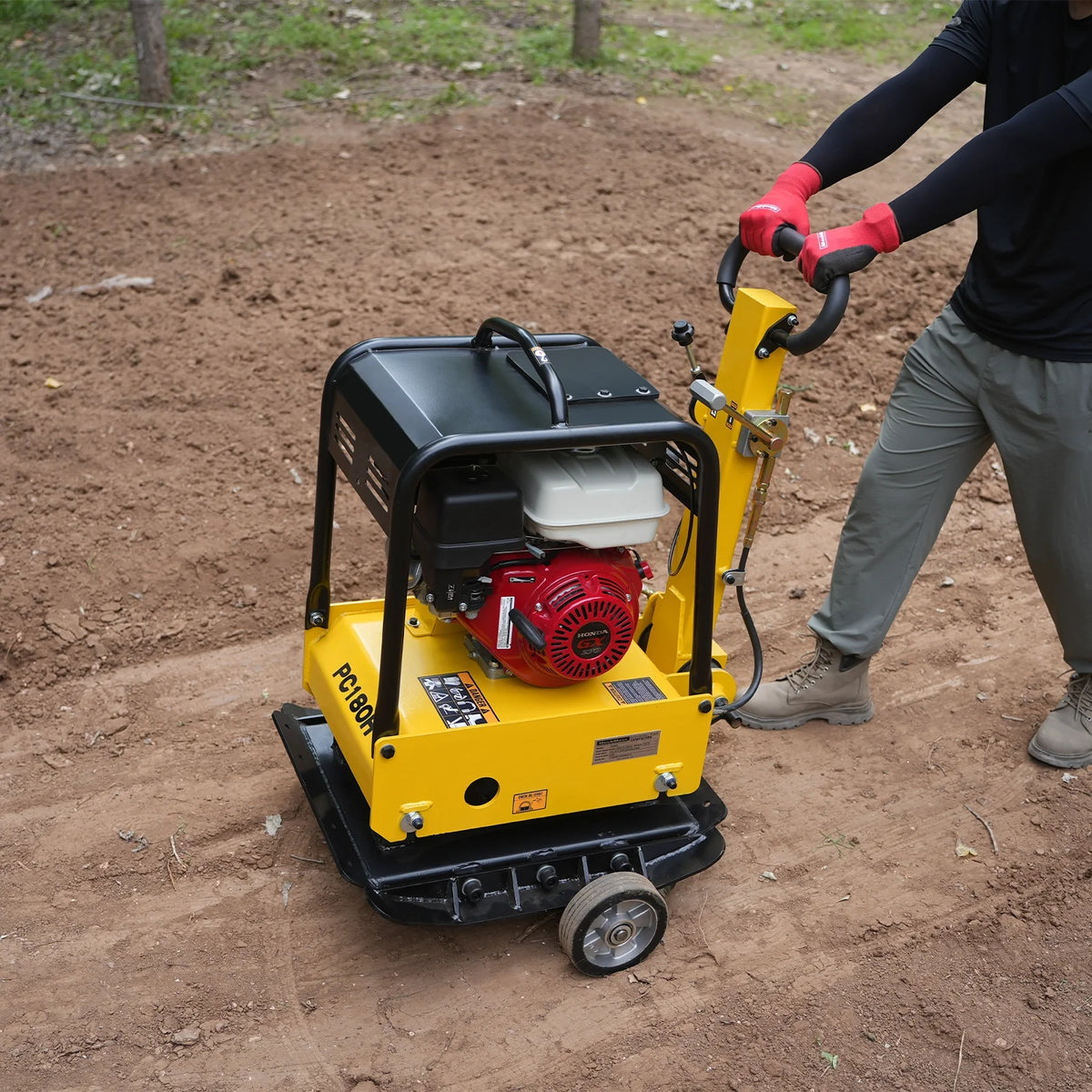 Honda GX270 Reversible Plate Compactor with Wheel Kit and Extension Plates, 6750 lb Centrifugal Force, PC180H - view 3