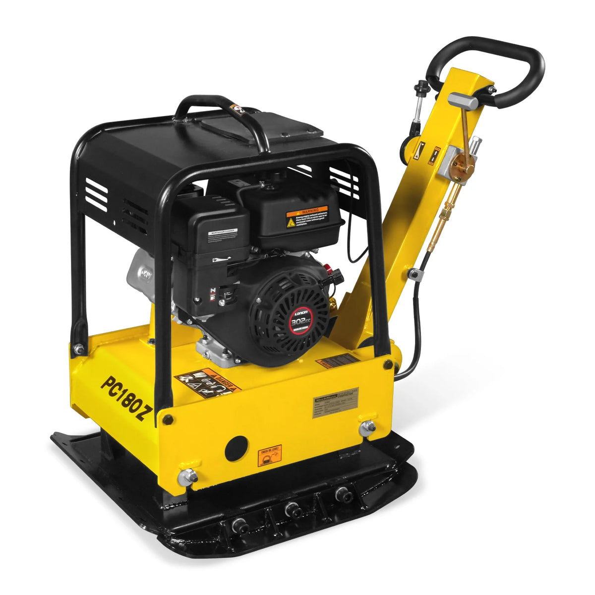 9 HP Reversible Plate Compactor with Wheel Kit and Extension Plates, 6750 lb Centrifugal Force, PC180Z - view 22