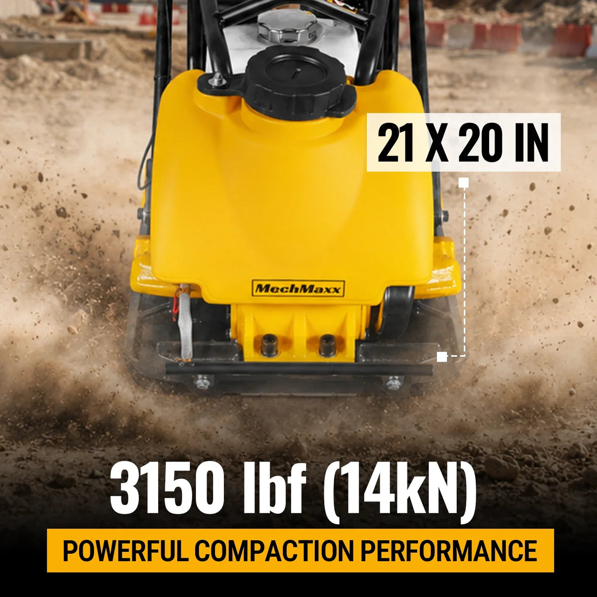 Honda GX160 Vibratory Plate Compactor with Wheel Kit, 3150 lb Centrifugal Force for Soil, Gravel, Asphalt and  - view 4