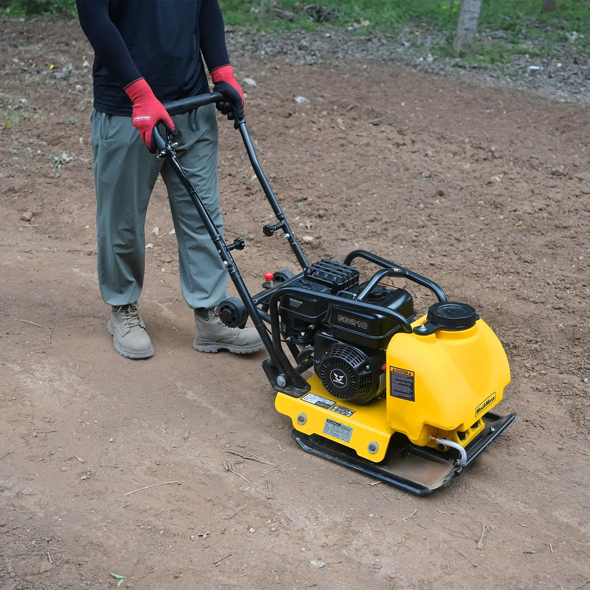 5.8 HP Vibratory Plate Compactor with Wheel Kit, 3150 lb Centrifugal Force for Soil, Gravel, Asphalt and Paver - view 3