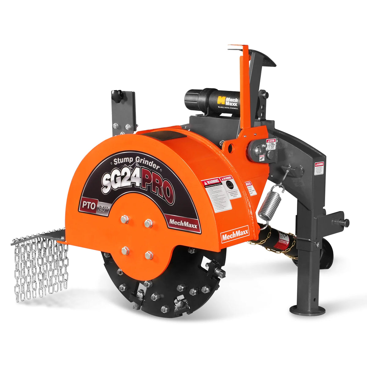 3-Point PTO Stump Grinder & Wood Chipper Bundle; SG24PRO; BX42S; Orange - view 34