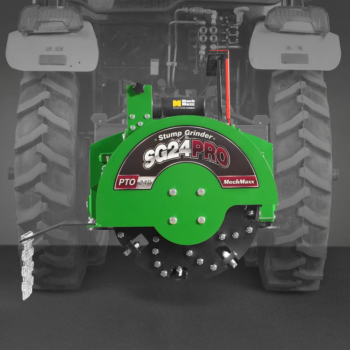 3-Point PTO Stump Grinder & Wood Chipper Bundle; SG24PRO; BX42S; Green - view 26