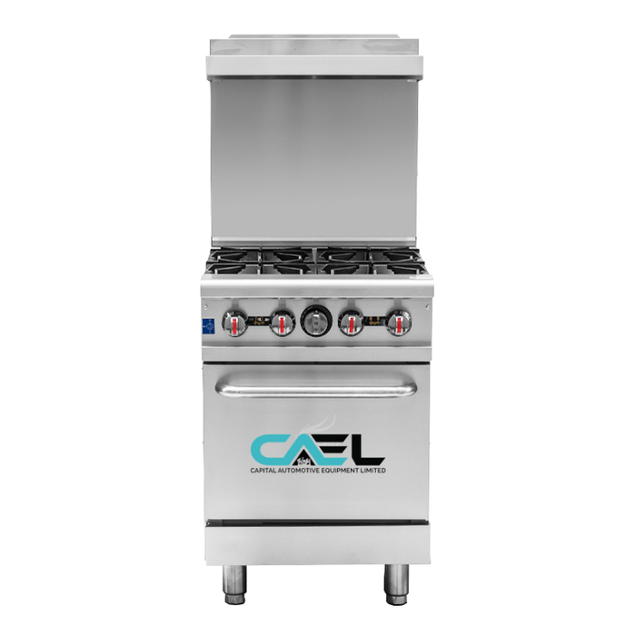 CAEL RGR24 4-Burner Gas Range with Oven – 151,000 BTU/hr