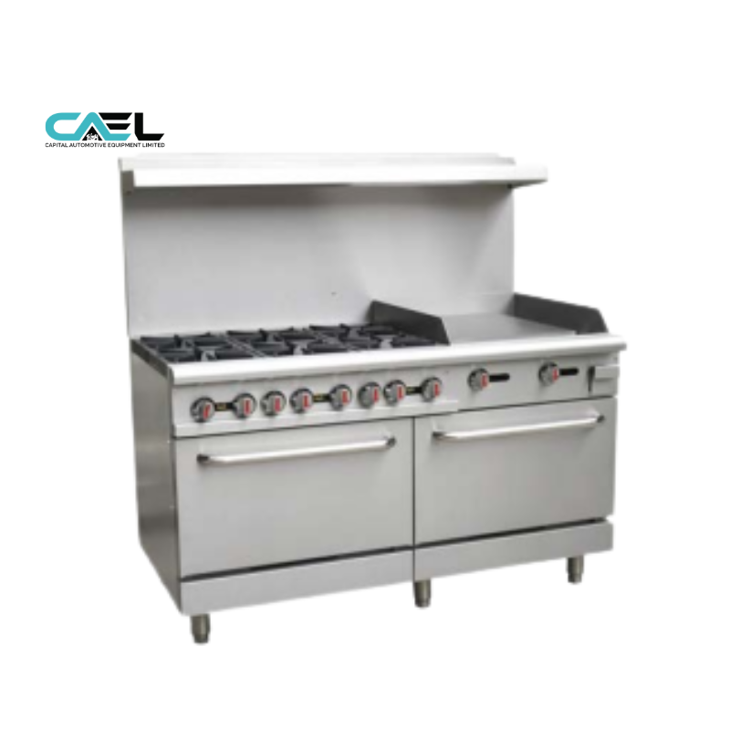 Cuisinière à gaz CAEL RGR60-G24 – 6 feux, plaque 24" et four