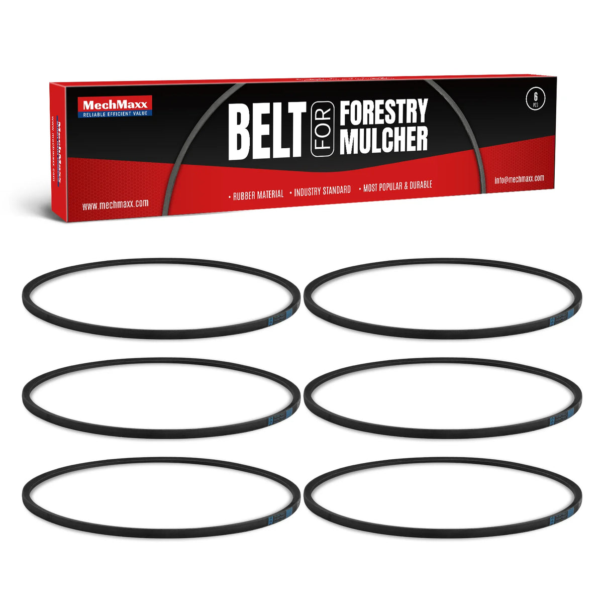 Belt for Forestry Mulcher MC70 (SKU 150600), 6-Piece Pack