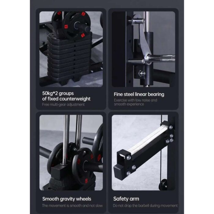 CAEL FL104 Smith Machine – Heavy-Duty Steel, 300 kg Capacity