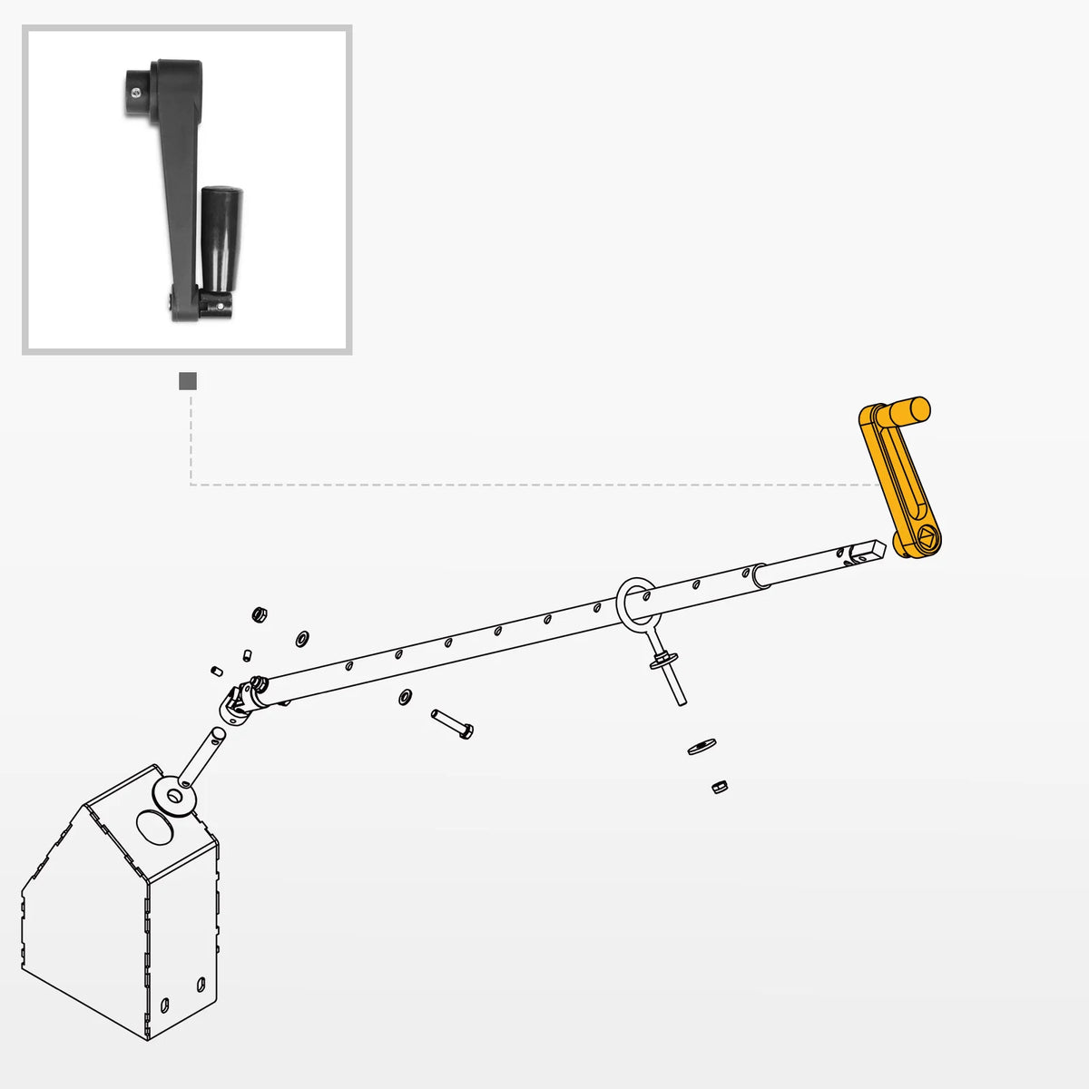 Snow Blower Manual Chute Rotator Crank – For 2025 & Earlier Models (for SKU: 201042, 201042T, 201015, 201015T, - view 2