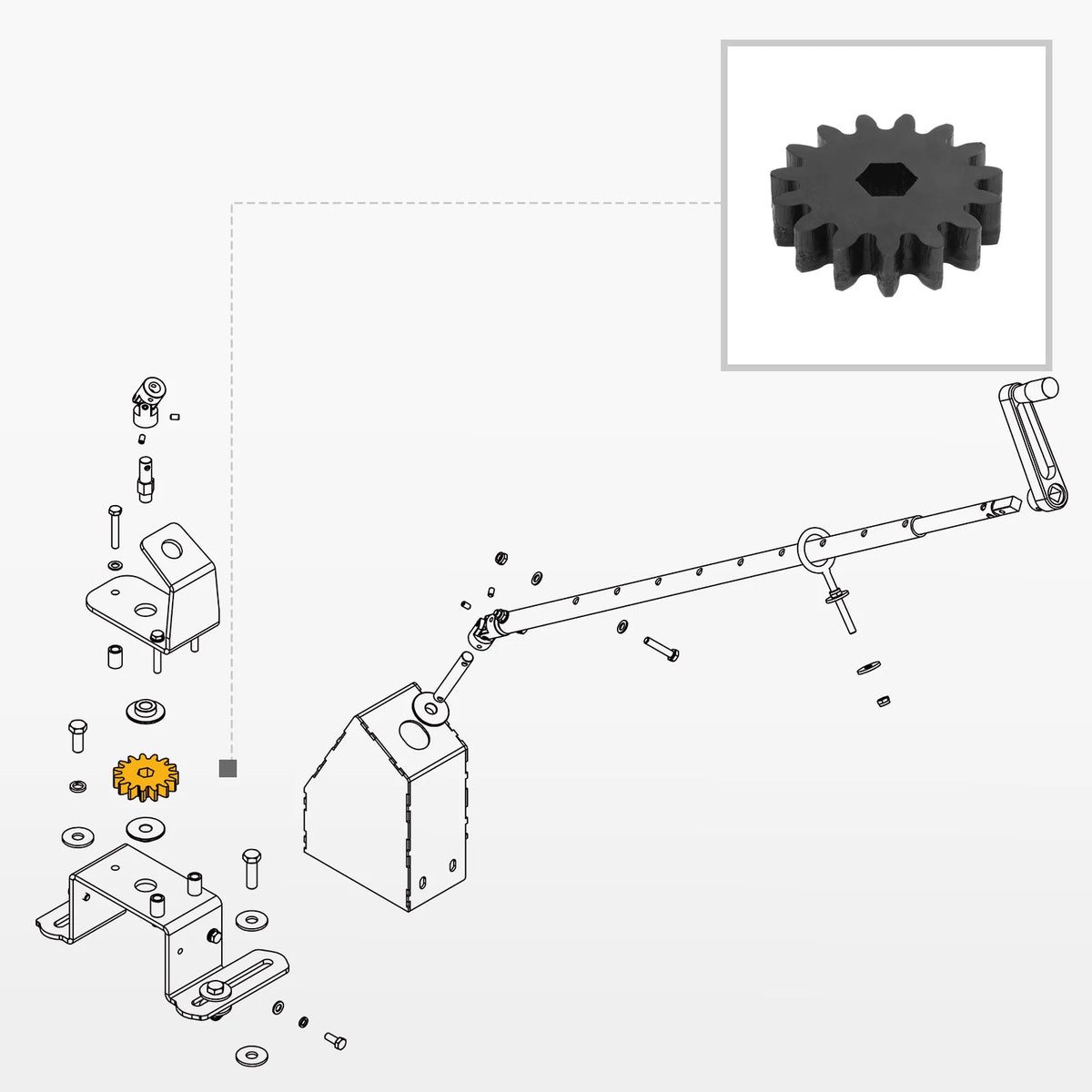 Snow Blower Manual Chute Rotator Gear – For 2025 & Earlier Models (for SKU: 201042, 201042T, 201015, 201015T,  - view 2