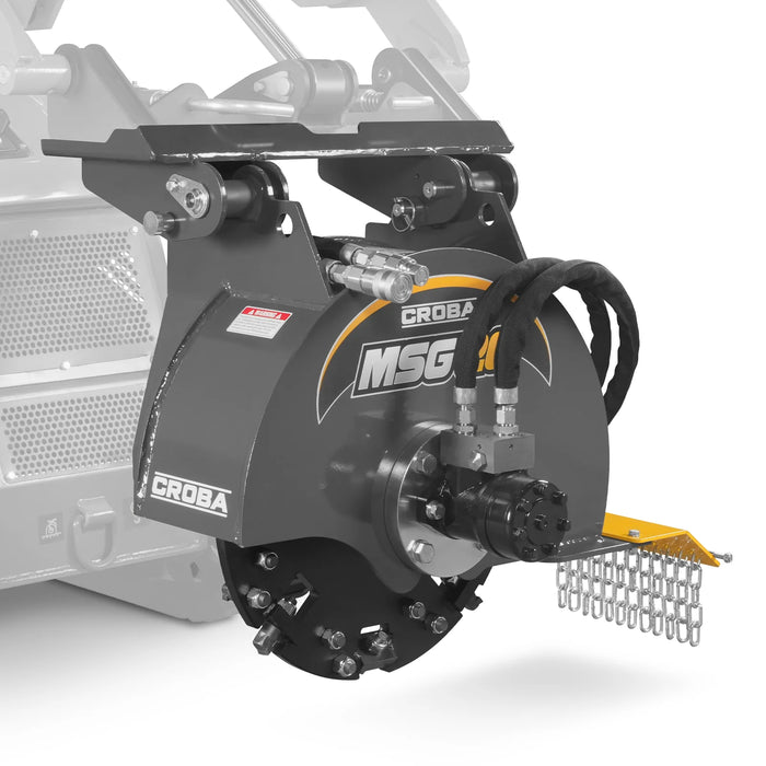 Rogneuse de souches pour mini-chargeuse, volant de 20'' de diamètre, 24 dents en carbure, MSG20