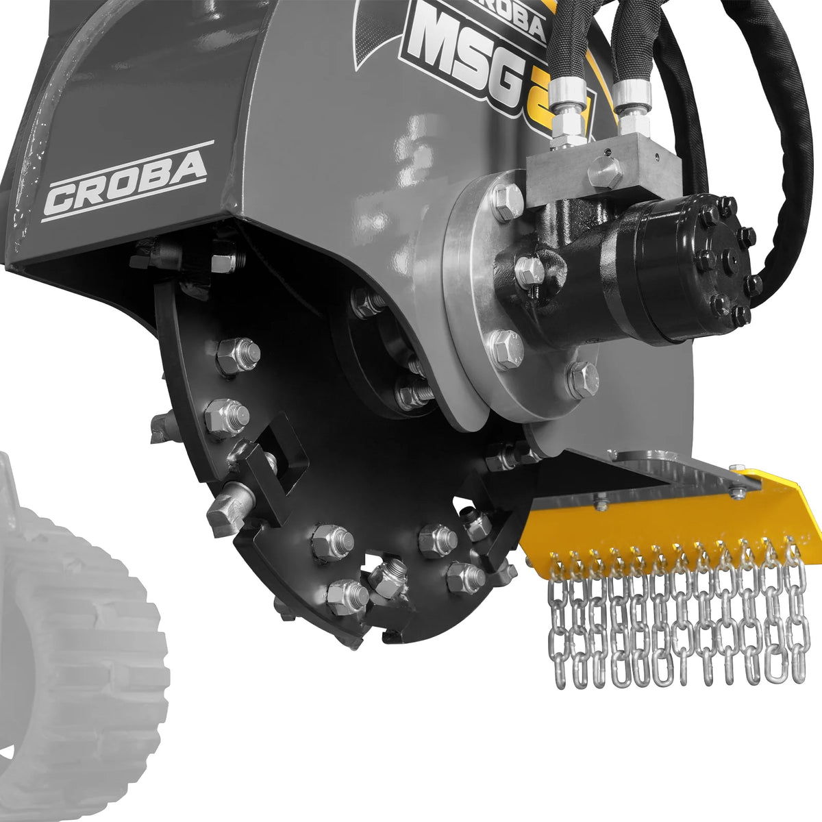 20'' Flywheel Diameter Mini Skid Steer Stump Grinder with 24 Carbide Teeth, MSG20 - view 7