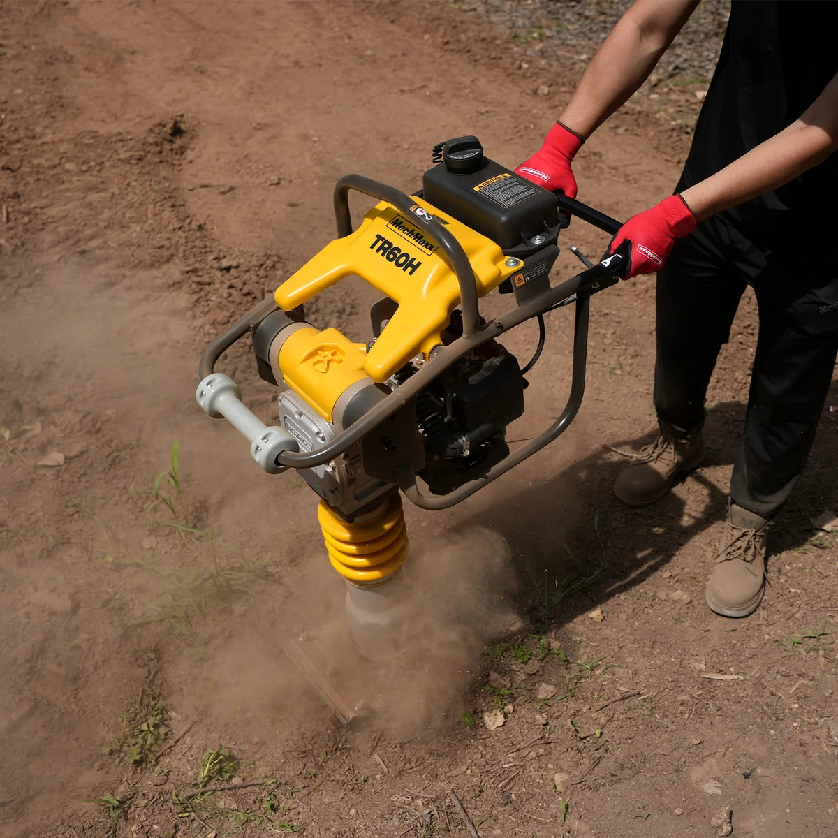 Honda GX100 Tamping Rammer with Wheel Kit, 2250 lb Impact Force Jumping Jack Tamper Compactor for Soil, Gravel - view 4