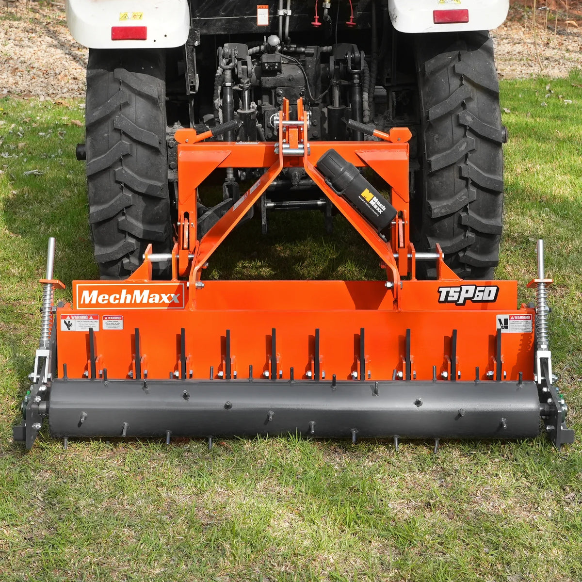 60" Heavy Duty Soil Pulverizer, Single Spiked Roller, 21 Shanks, Category 1 and 2, 3 Point Hitch Tractor Attac - view 9
