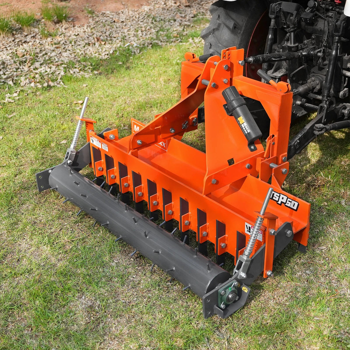 60" Heavy Duty Soil Pulverizer, Single Spiked Roller, 21 Shanks, Category 1 and 2, 3 Point Hitch Tractor Attac - view 8