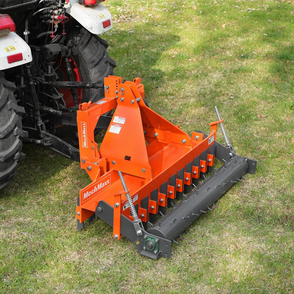 60" Heavy Duty Soil Pulverizer, Single Spiked Roller, 21 Shanks, Category 1 and 2, 3 Point Hitch Tractor Attac - view 10
