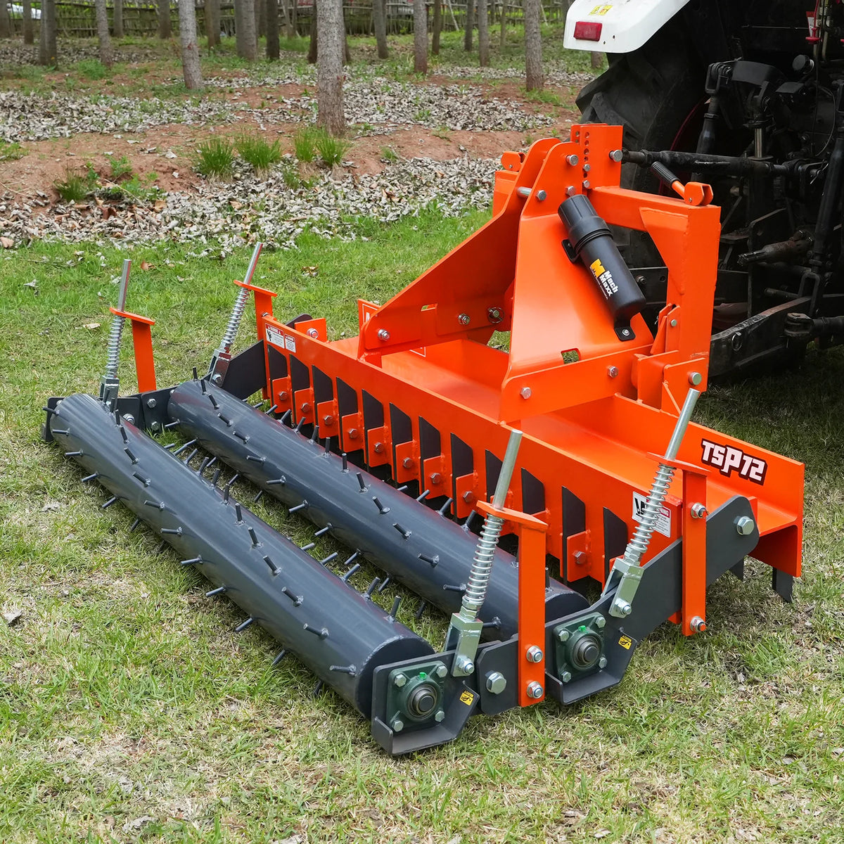 72" Heavy Duty Soil Pulverizer, Double Spiked Roller, 25 Shanks, Category 1 and 2, 3 Point Hitch Tractor Attac - view 9