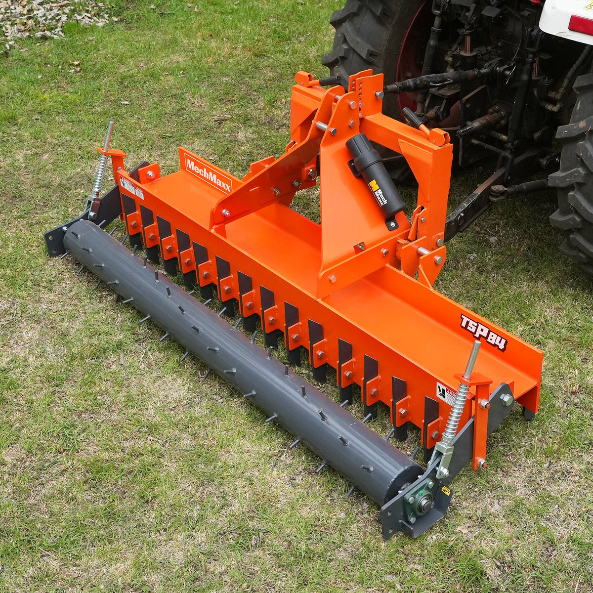 84" Heavy Duty Soil Pulverizer, Single Spiked Roller, 29 Shanks, Category 1 and 2, 3 Point Hitch Tractor Attac - view 9