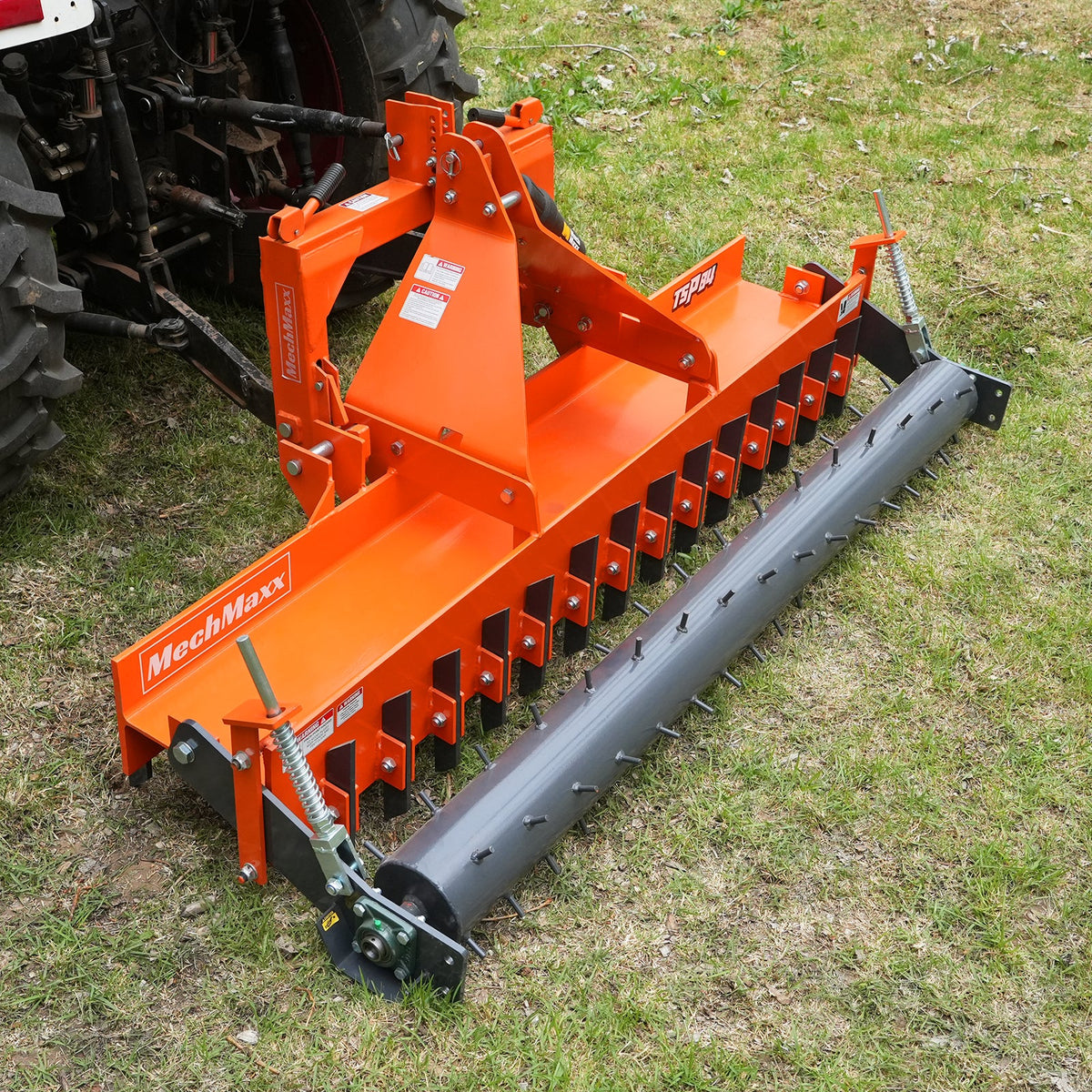 84" Heavy Duty Soil Pulverizer, Single Spiked Roller, 29 Shanks, Category 1 and 2, 3 Point Hitch Tractor Attac - view 8