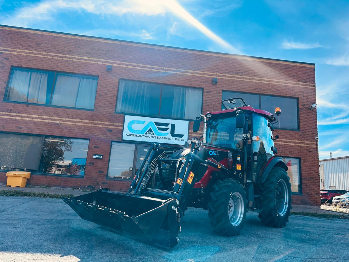 Tracteur chargeur CAEL TL-75 de 75 HP avec cabine fermée