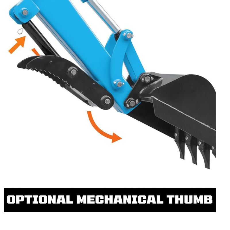 CAEL TBH88 Pelle rétro 8 ft à flèche pivotante – godet 12", tracteurs 30–60 HP