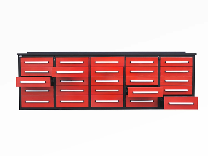 CAEL Tool Box 25DD Werkzeugschrank – 2.870 mm, 320 kg, 3-fach-Teleskopschubladen